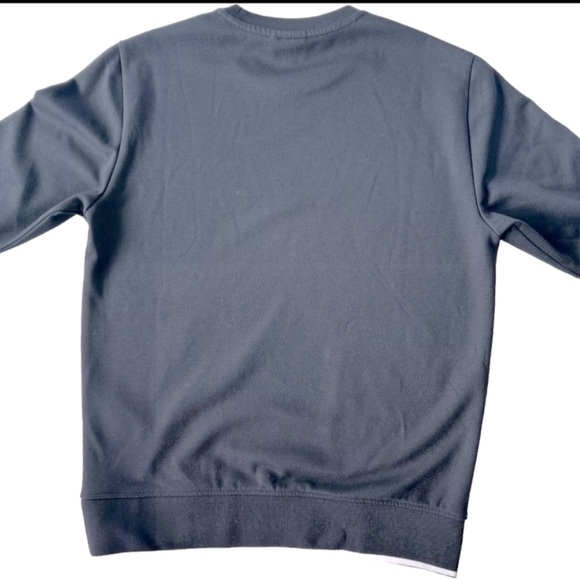 ARMANI EXCHANGE black pullover fleece sweatshirt relaxed fit Sz small - Picture 4 of 9